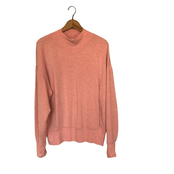Athleta Apollo Crewneck Sweatshirt in Conch Pink Heather Size M - Picture 3 of 11